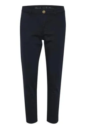 ALBA Cropped Trousers  Navy