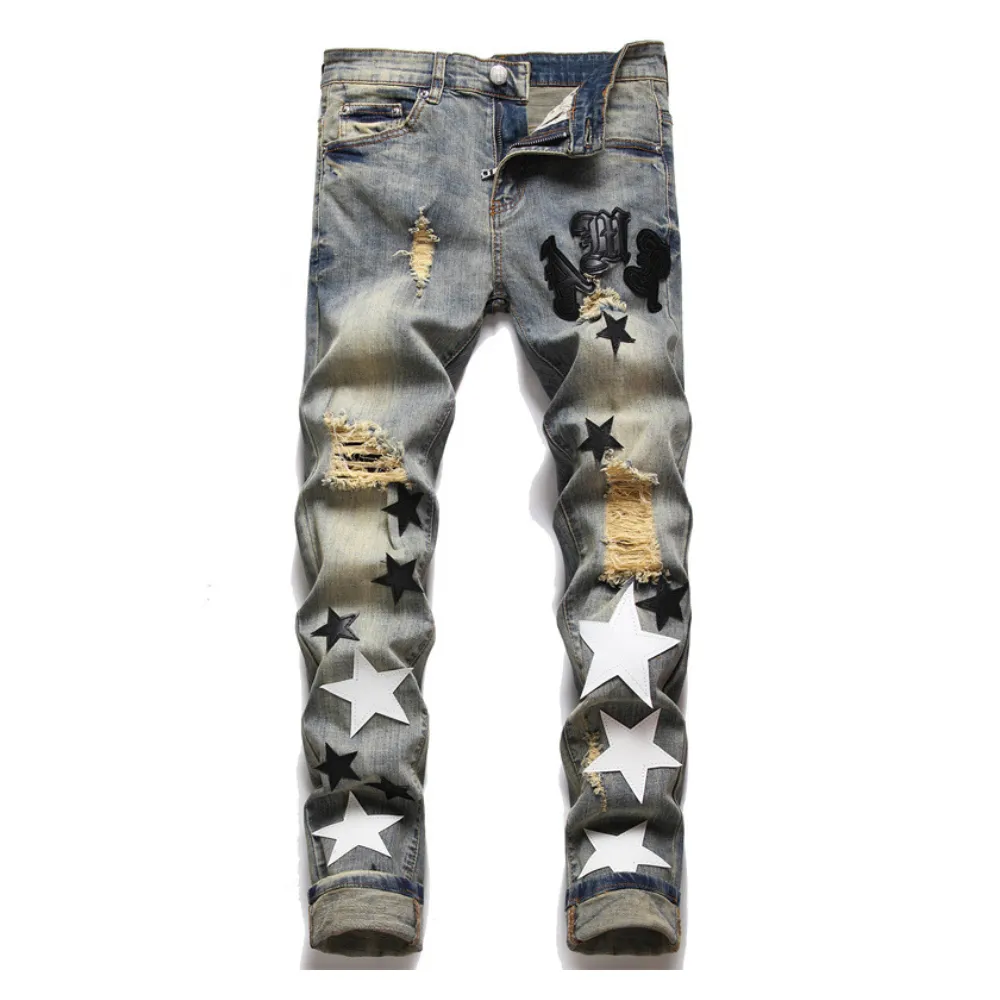 American Street Stars Ripped Stacked Jeans