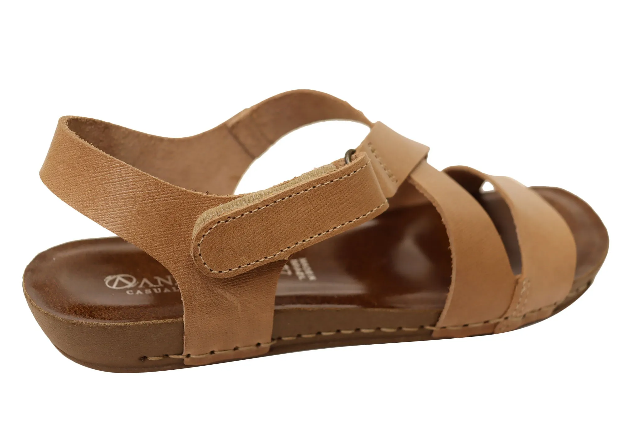 Andacco Vache Womens Comfortable Leather Sandals Made In Brazil