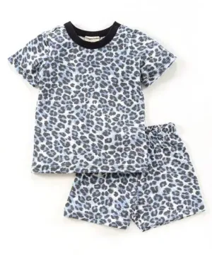 Animal Print Half Sleeves Set