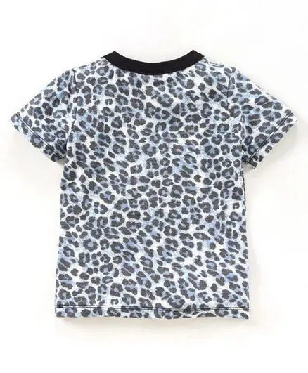 Animal Print Half Sleeves Set