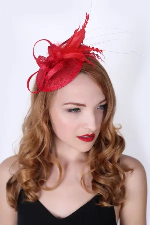 Arianna Fascinator - Red