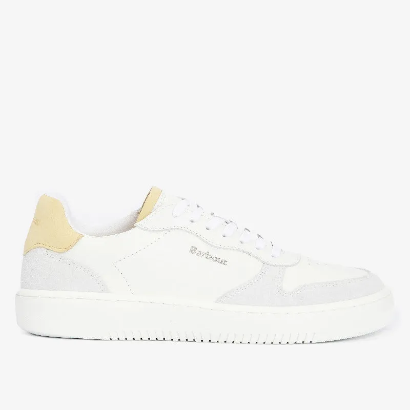 Barbour Celeste Ladies Trainers - White/Lemonade