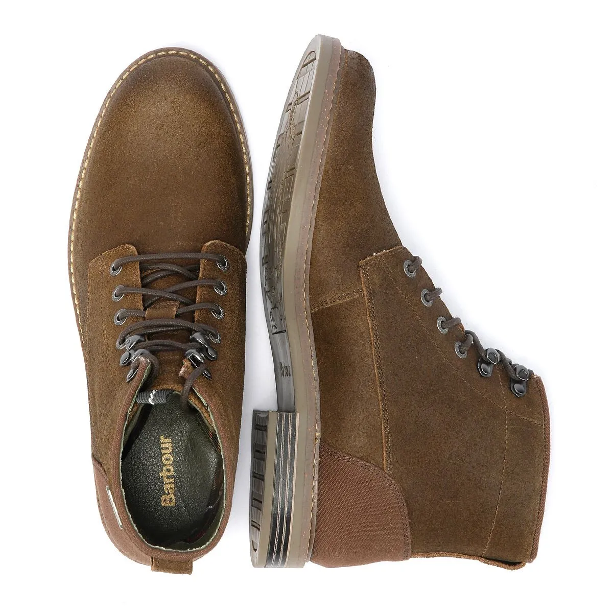 Barbour Deckham Leather Men's Khaki Boots