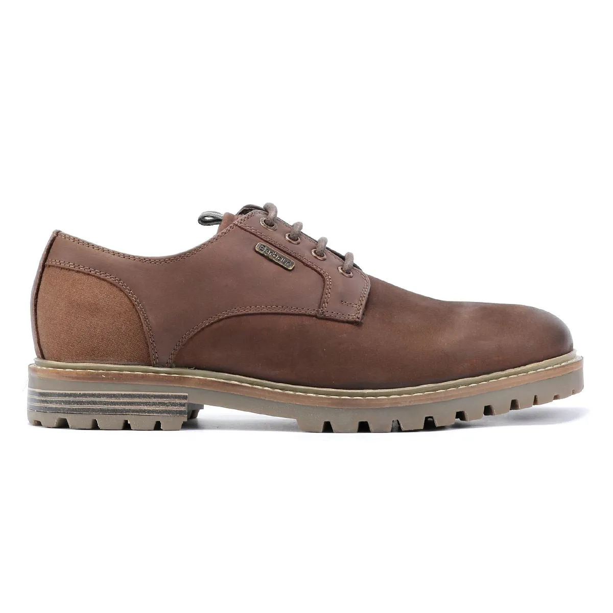 Barbour Sandstone Leather Men's Chocolate Lace-Up Shoes