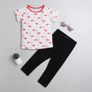 Birds Printed Leggings Set