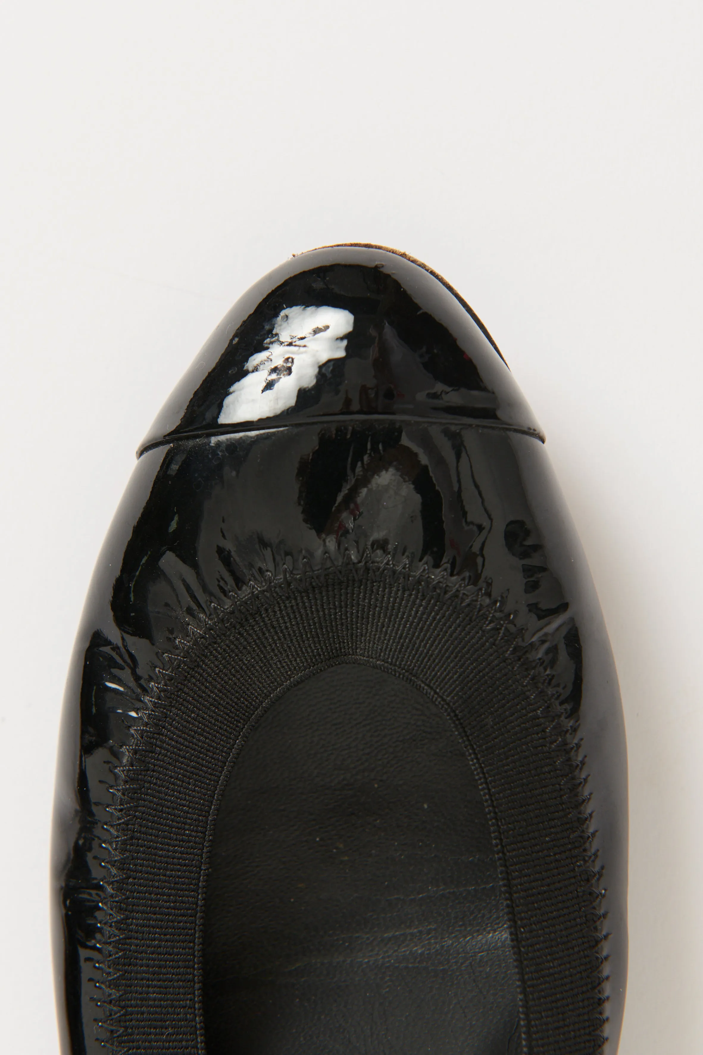 Black Patent Preowned Ballet Flats