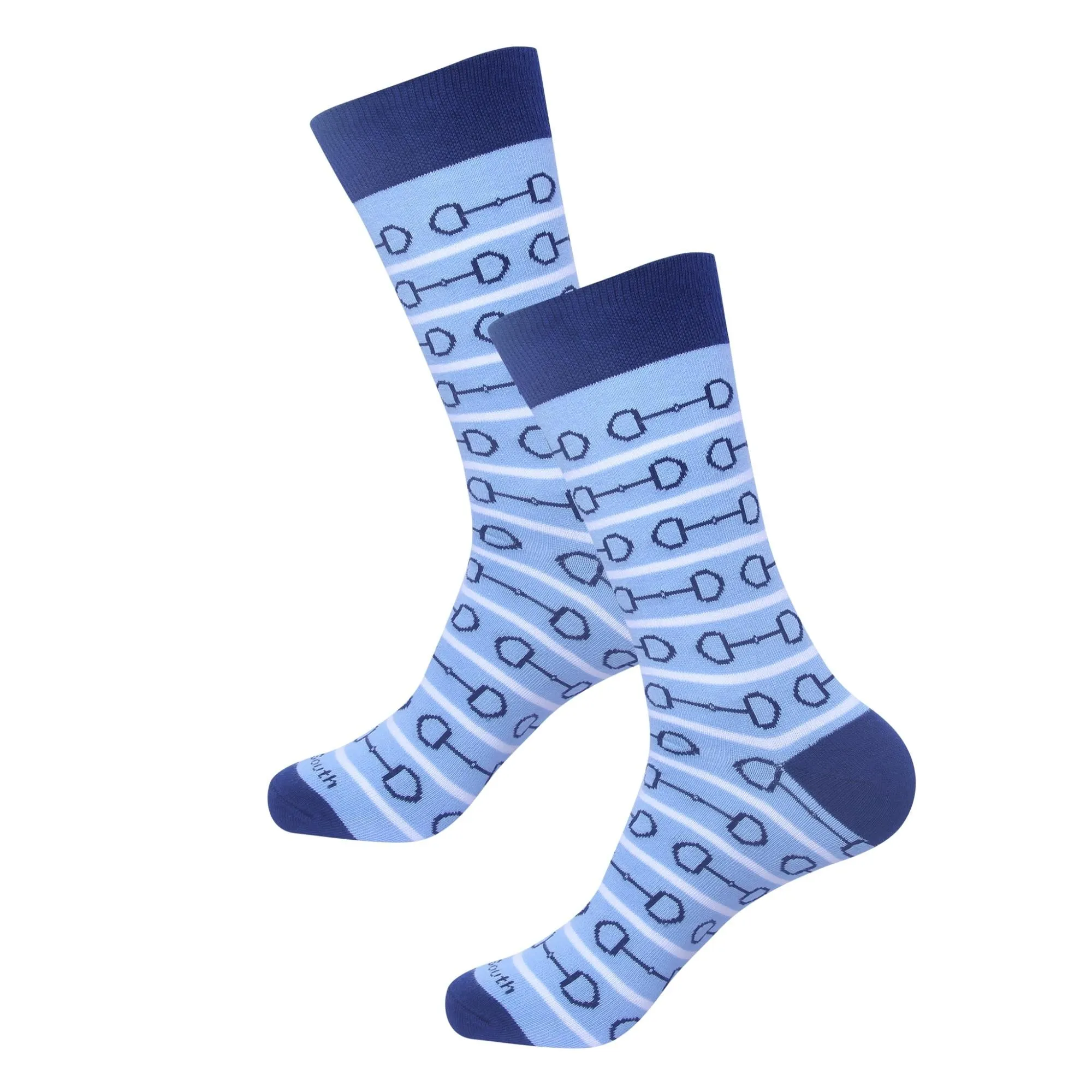 Blue Horse Bit Socks