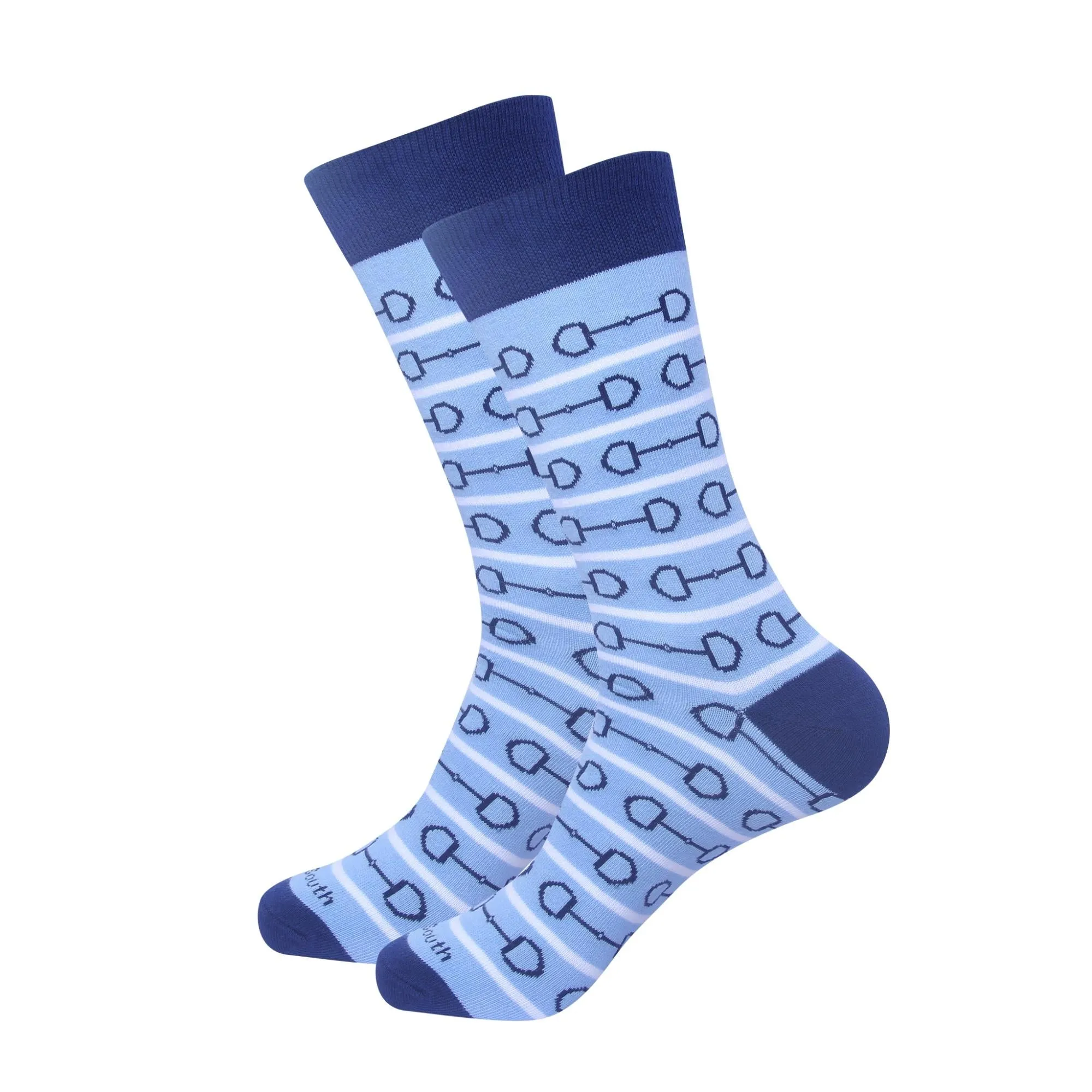 Blue Horse Bit Socks