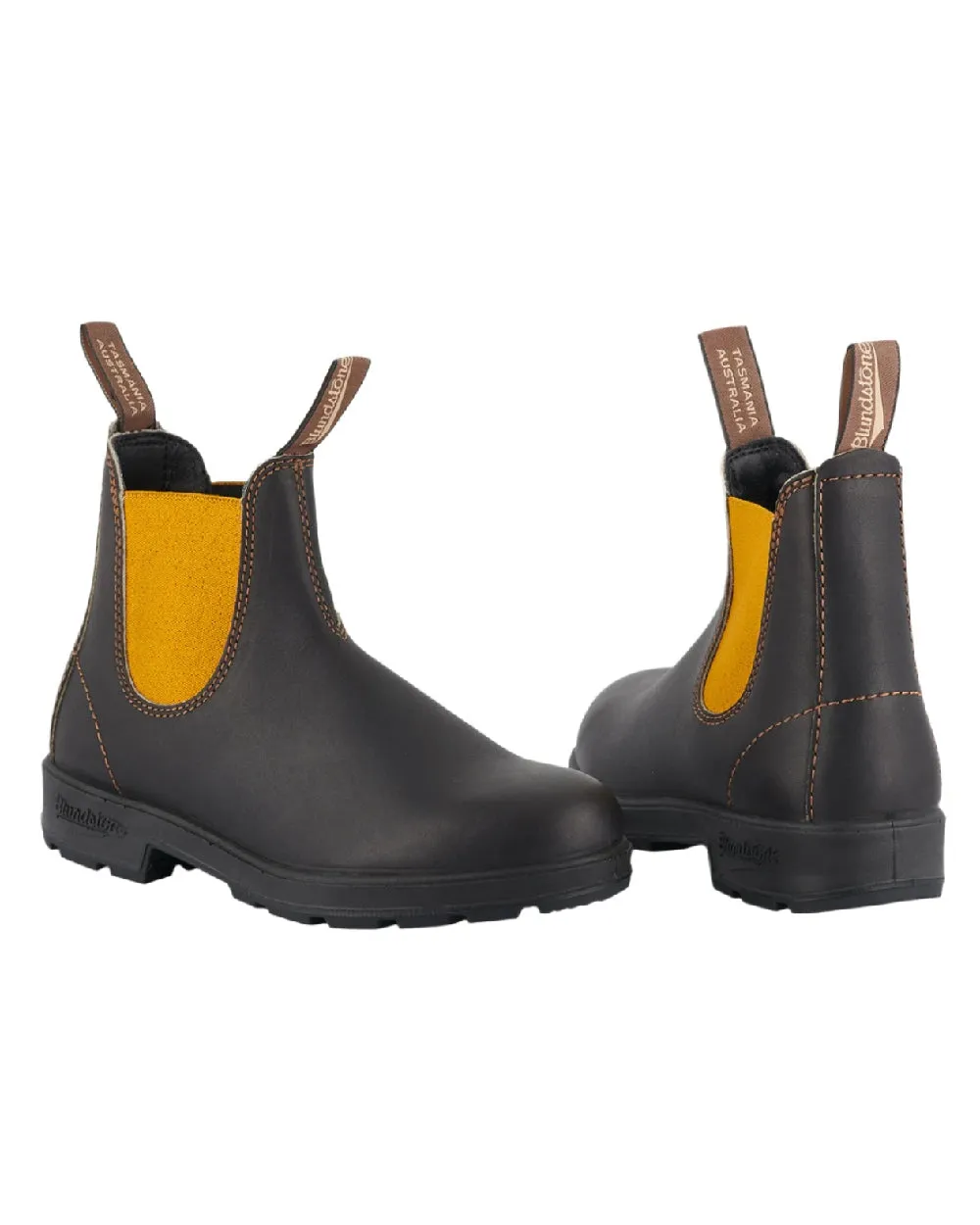 Blundstone 1919 Dark Brown Mustard Leather Boots