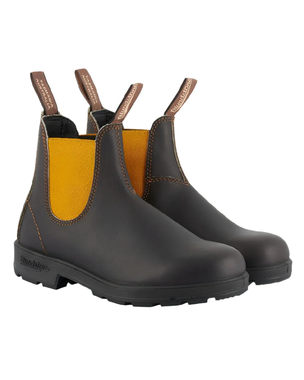 Blundstone 1919 Dark Brown Mustard Leather Boots