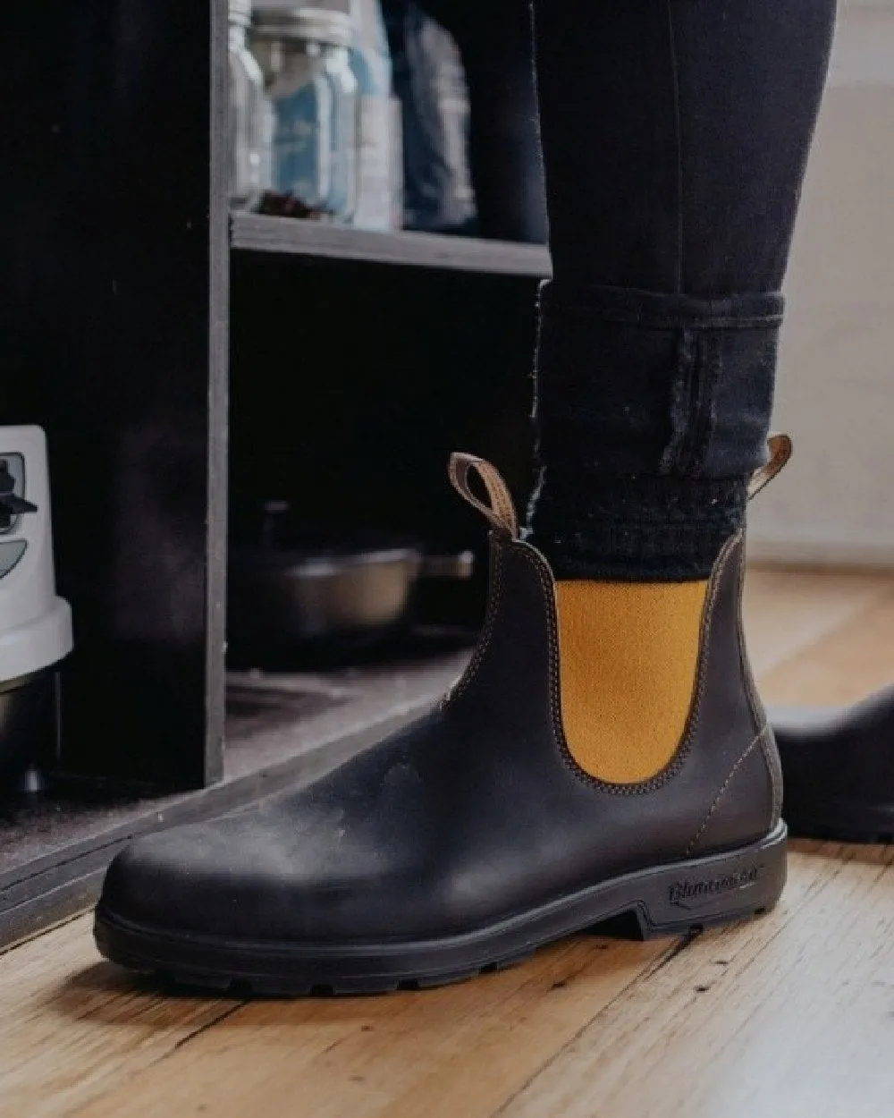 Blundstone 1919 Dark Brown Mustard Leather Boots