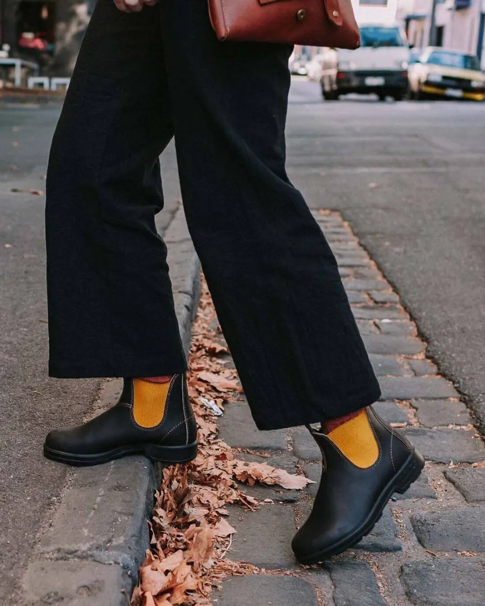 Blundstone 1919 Dark Brown Mustard Leather Boots