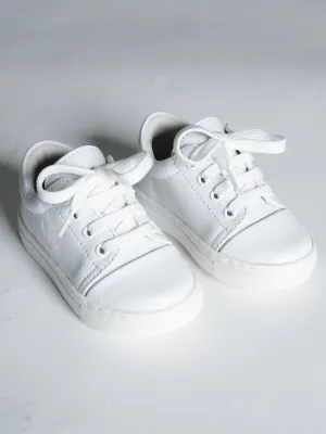 Borboleta White 'Santiago' Leather Trainers