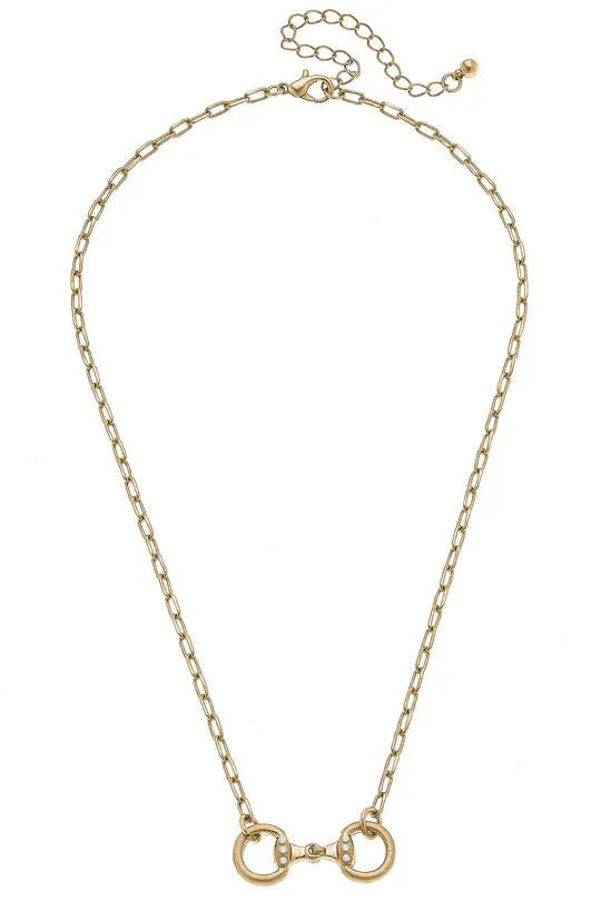 Buckley Horsebit Necklace in Gold