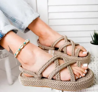 Chunky Sole Rope Sandals