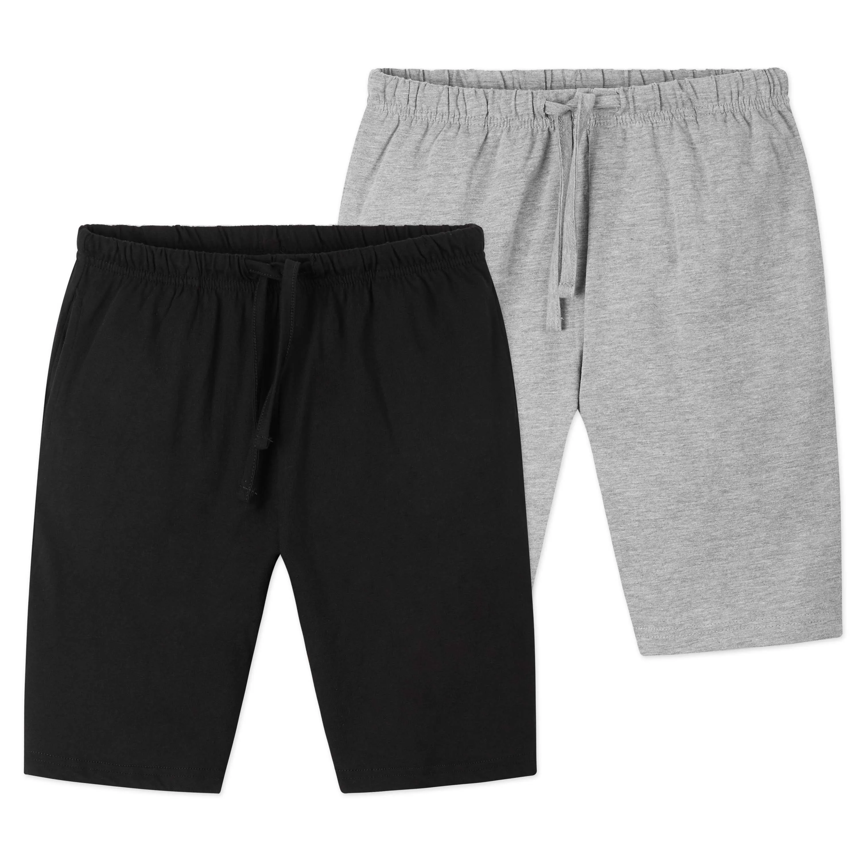 CityComfort Set of 2 Jersey Shorts in 4 Colors with Pockets for Boys