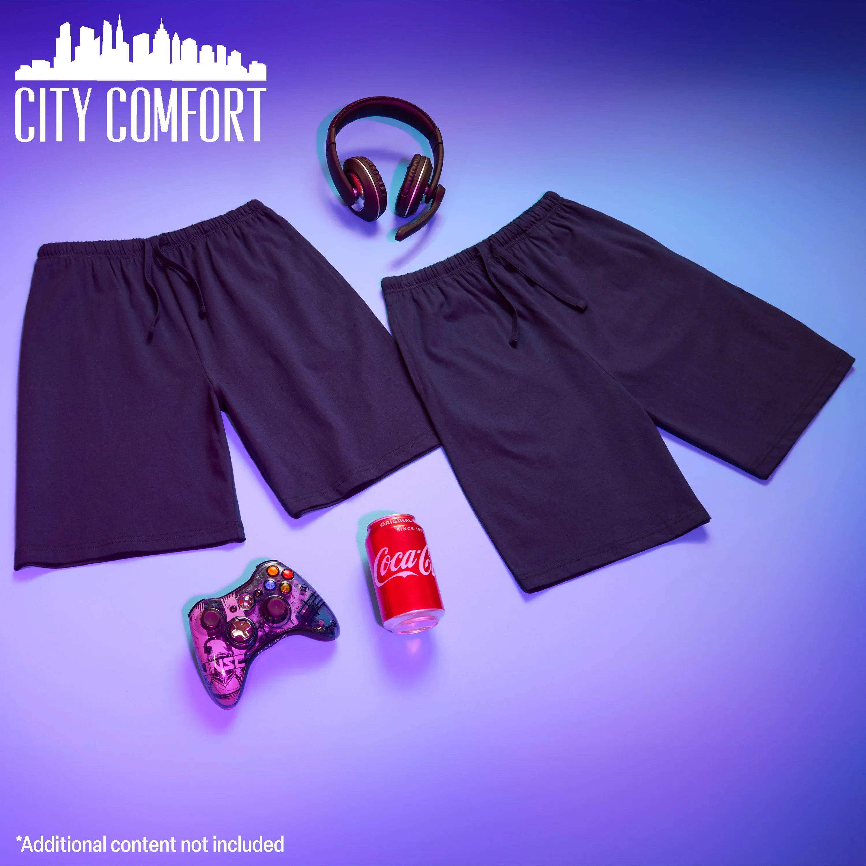 CityComfort Set of 2 Jersey Shorts in 4 Colors with Pockets for Boys