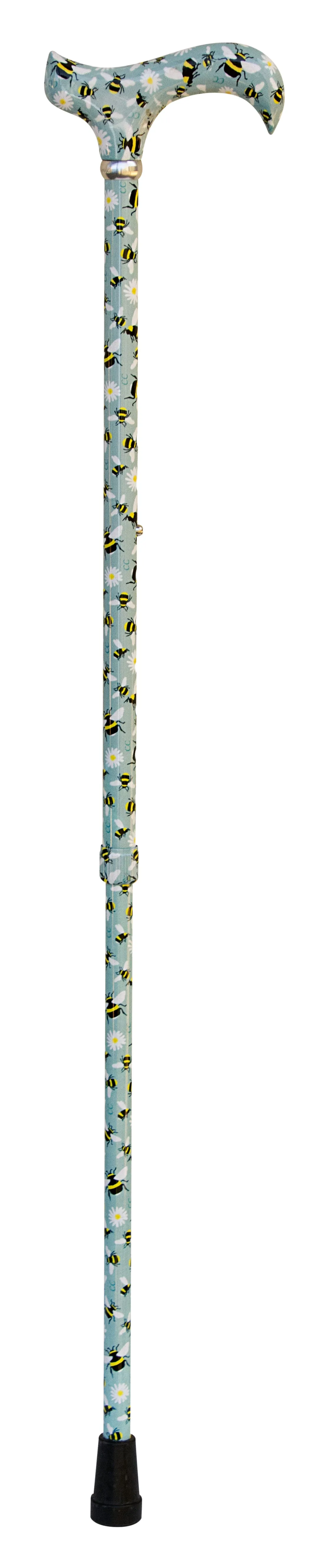 Classic Canes Folding Derby Cane - Bees Pattern