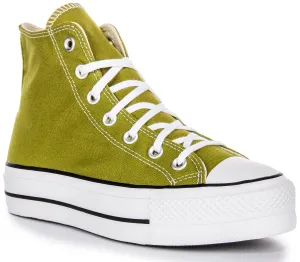 Converse All Star Lift Hi A08286C In Olive Green