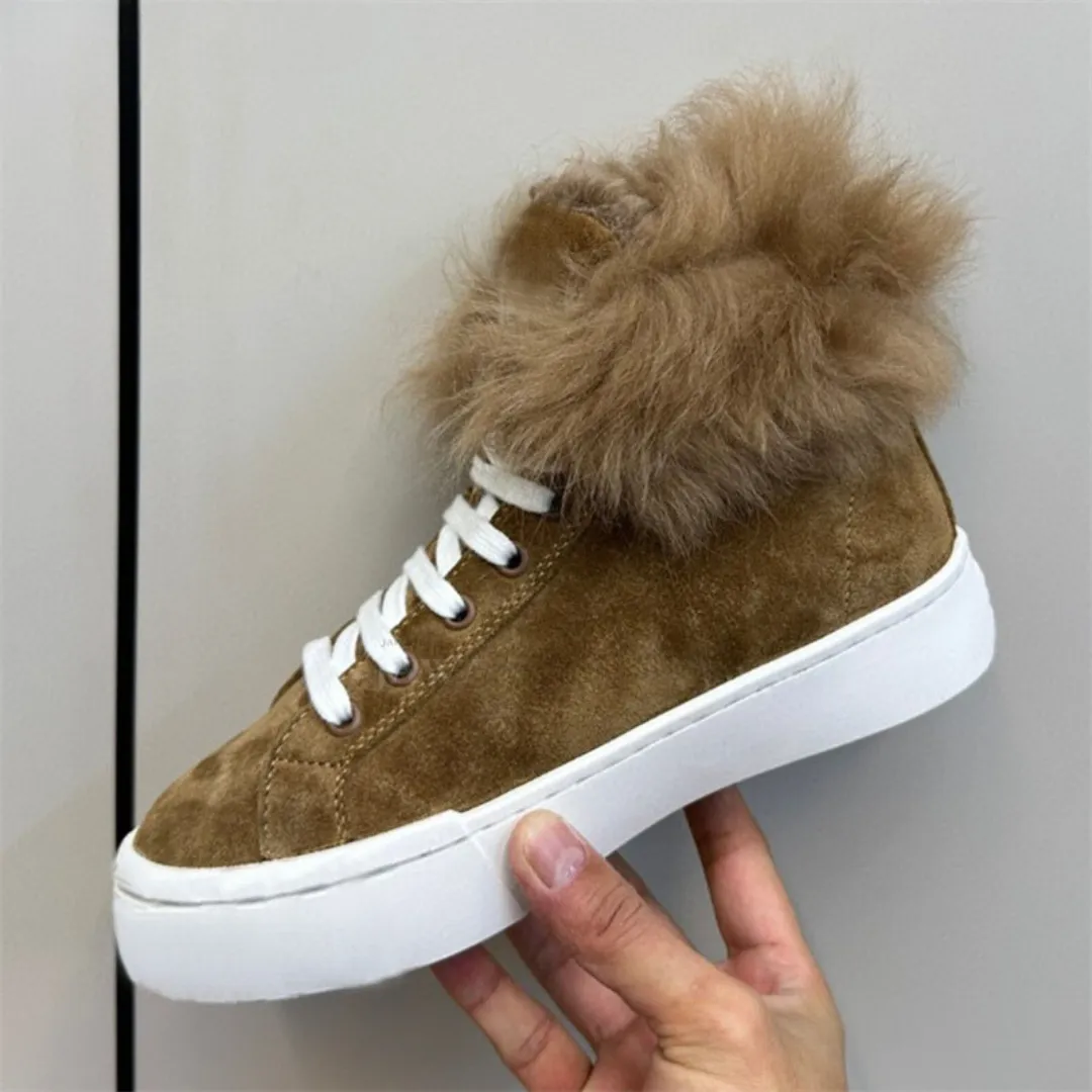 Cozy High-Top Winter Sneakers for Women