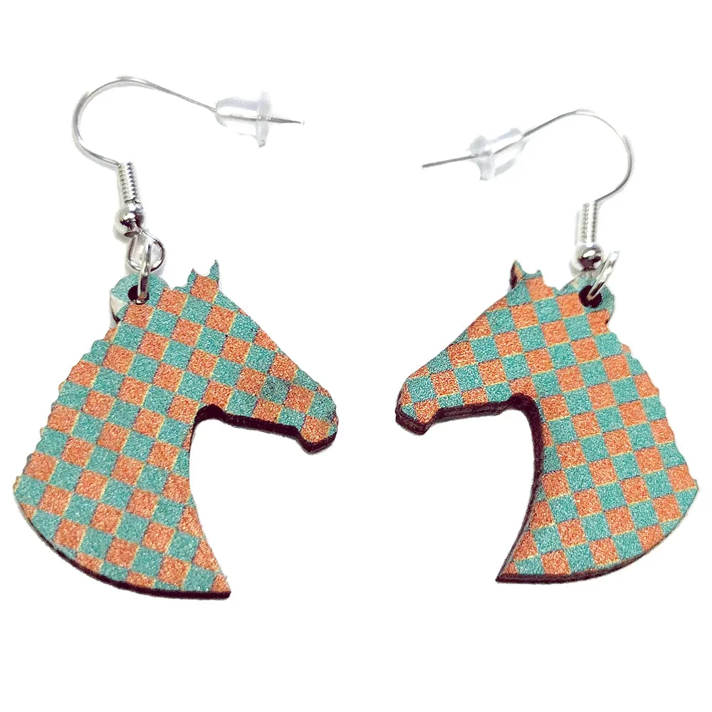 Derby Horse Head Earrings