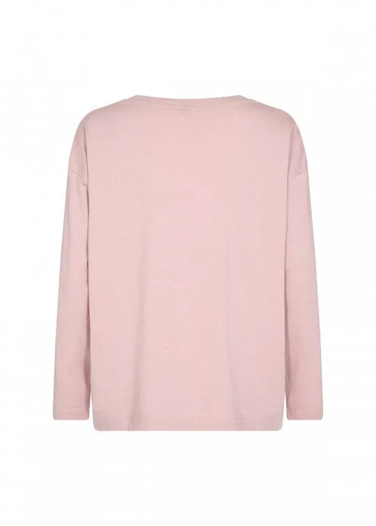 Derby Long Sleeve T-Shirt in Pale Blush