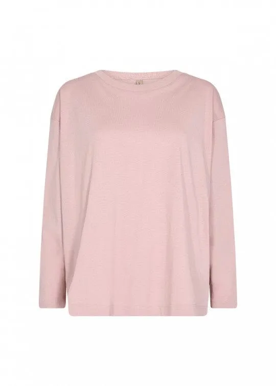 Derby Long Sleeve T-Shirt in Pale Blush