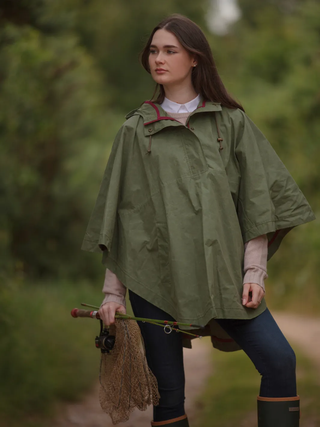 Derby Unisex Dry Wax Cape - Army Green