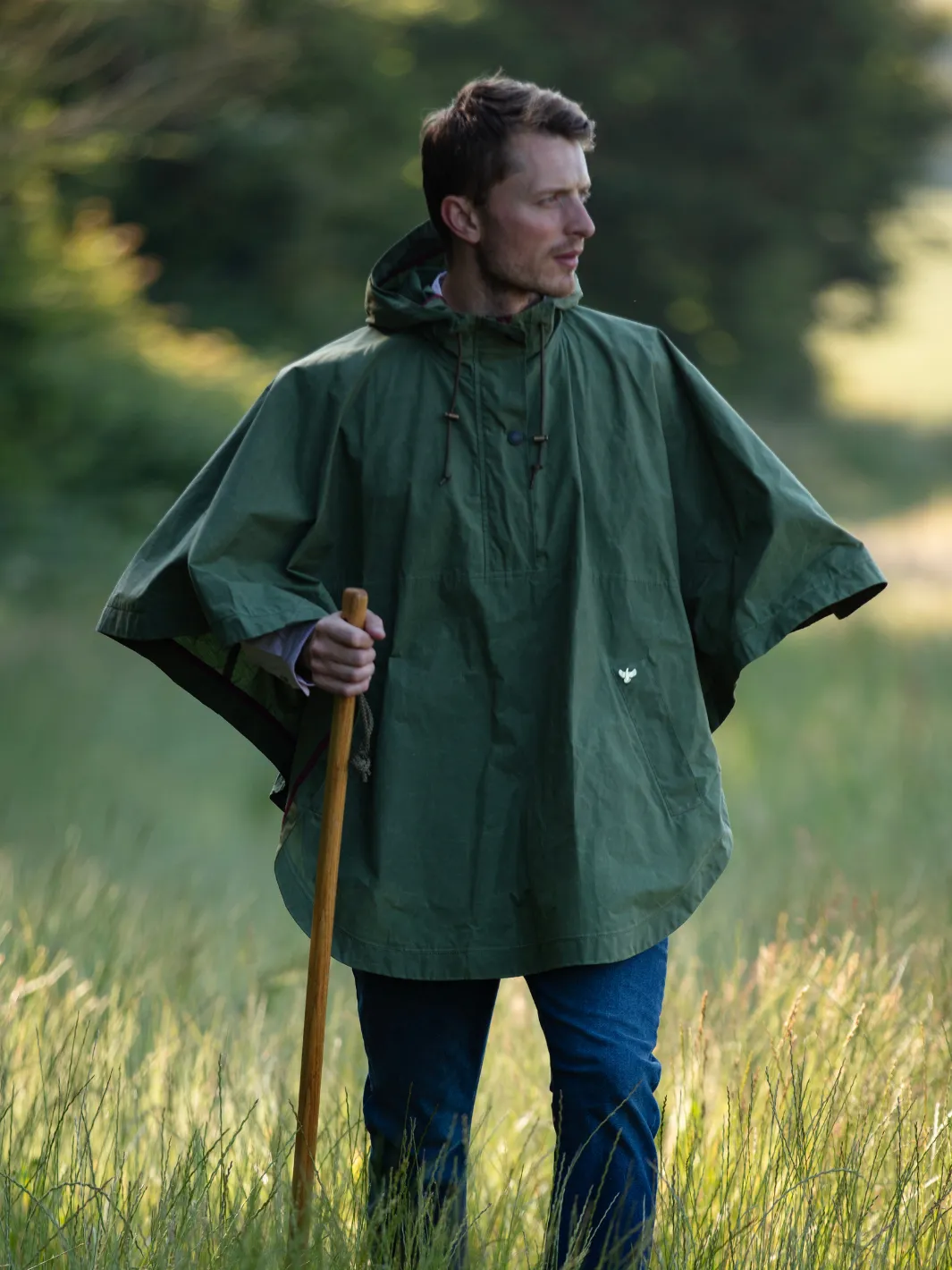 Derby Unisex Dry Wax Cape - Army Green