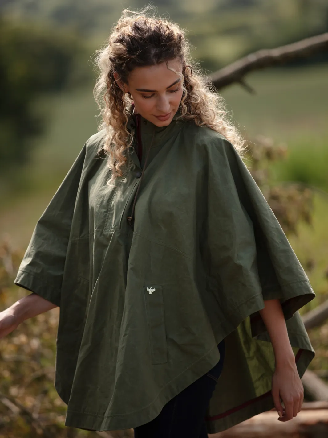 Derby Unisex Dry Wax Cape - Army Green