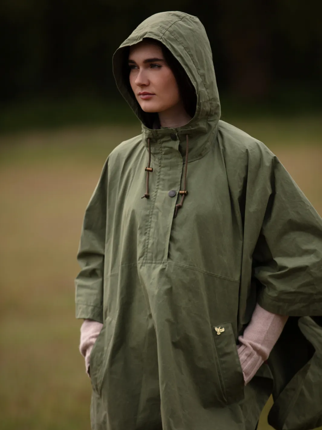 Derby Unisex Dry Wax Cape - Army Green