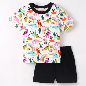 Dinosaur Printed Tshirt Short Set