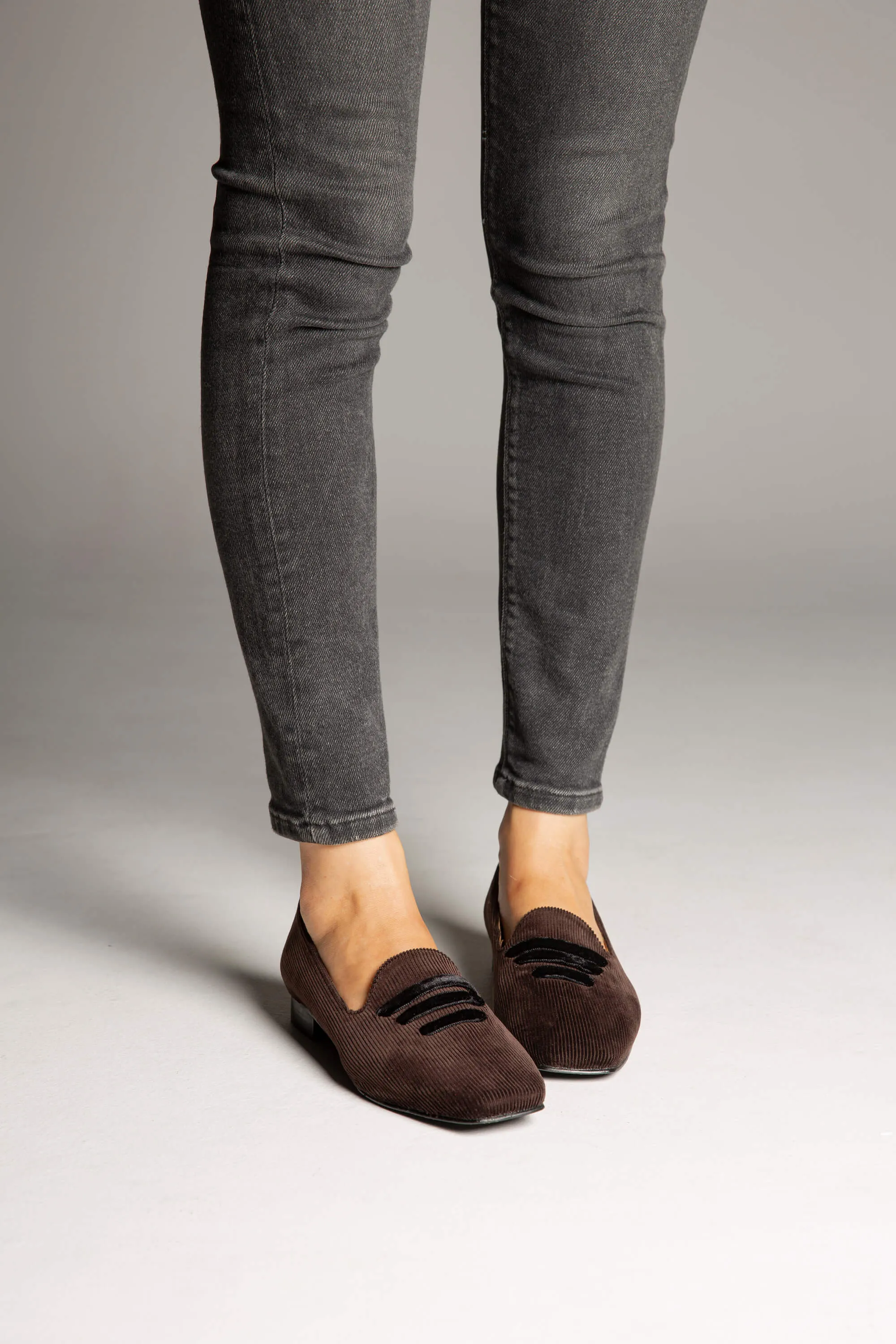 Eco Suede Corduroy Moccasins | Brown