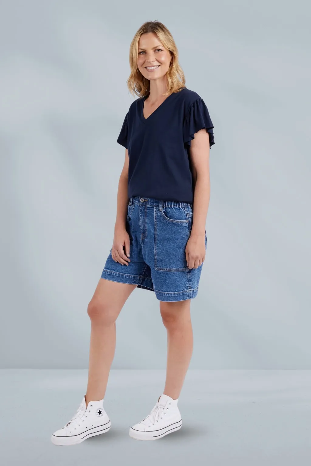 Elm Lora Short Sleeve Tee Navy