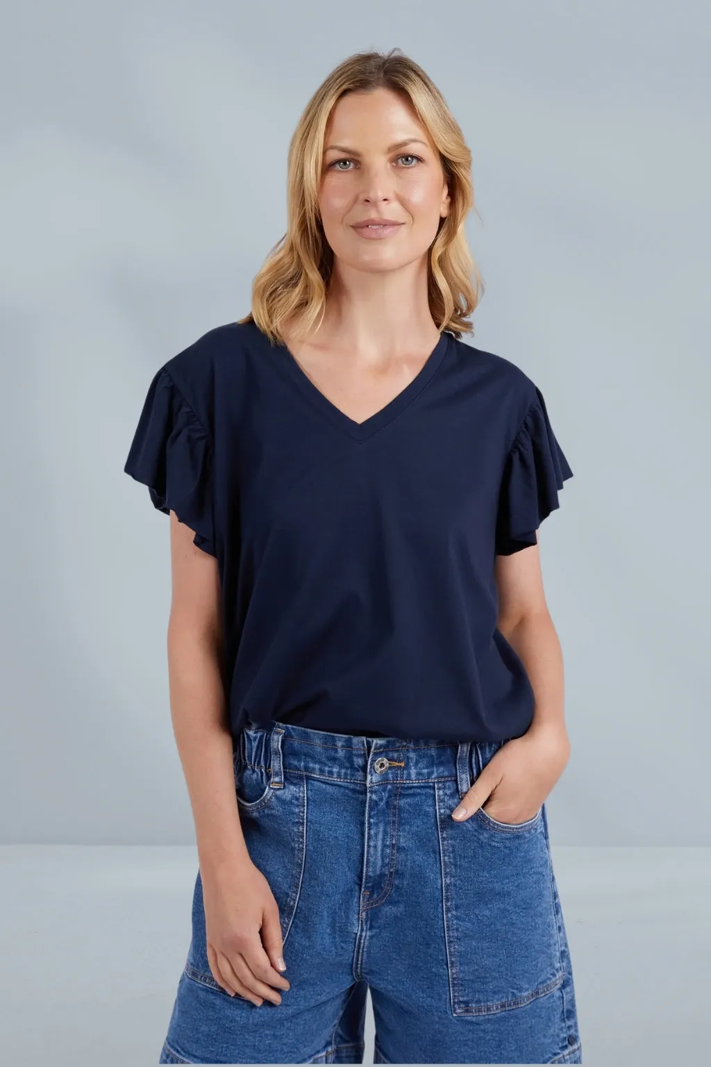 Elm Lora Short Sleeve Tee Navy