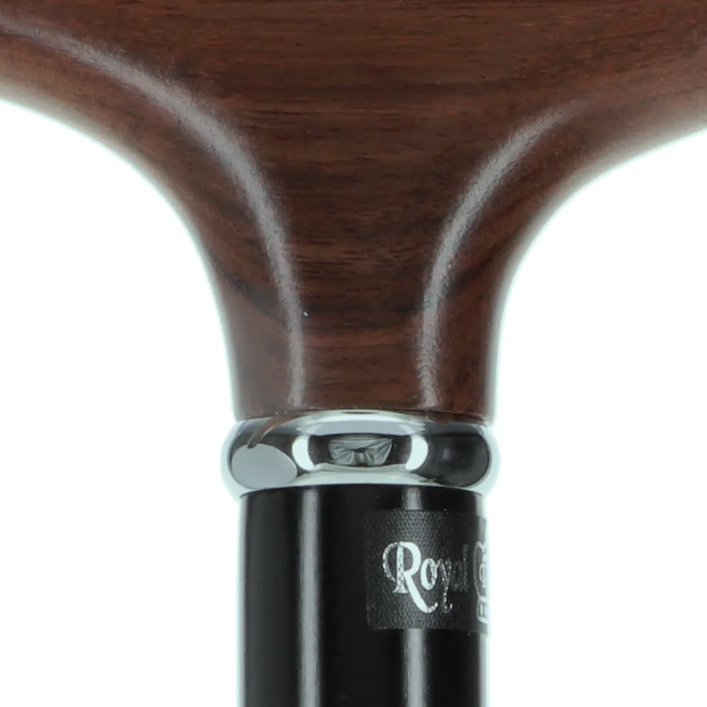 Exotic Wood Ovangkol Derby Cane: Sleek Black Beechwood Shaft