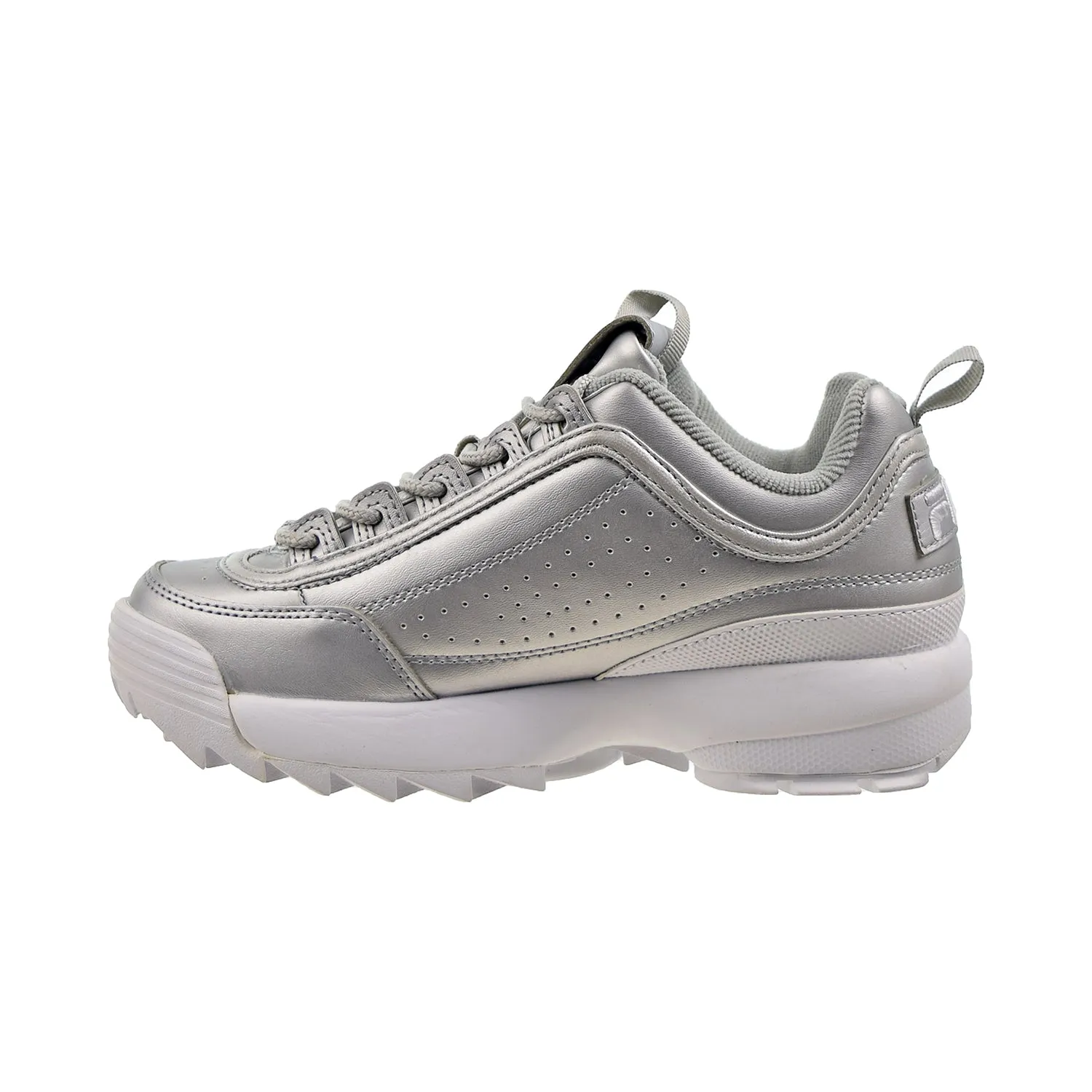 Fila Disruptor II Premium Women's Shoes Metallic Silver-White