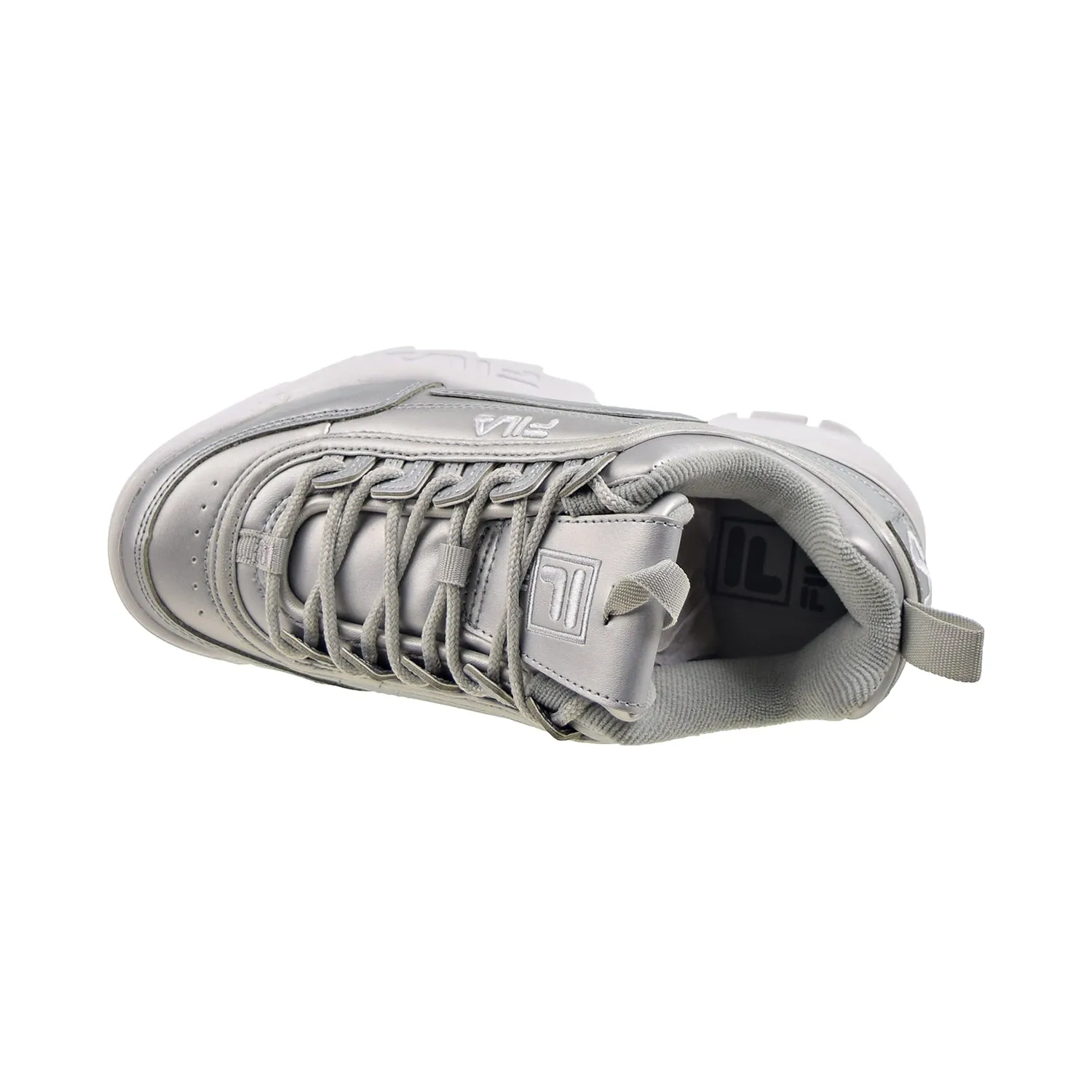 Fila Disruptor II Premium Women's Shoes Metallic Silver-White