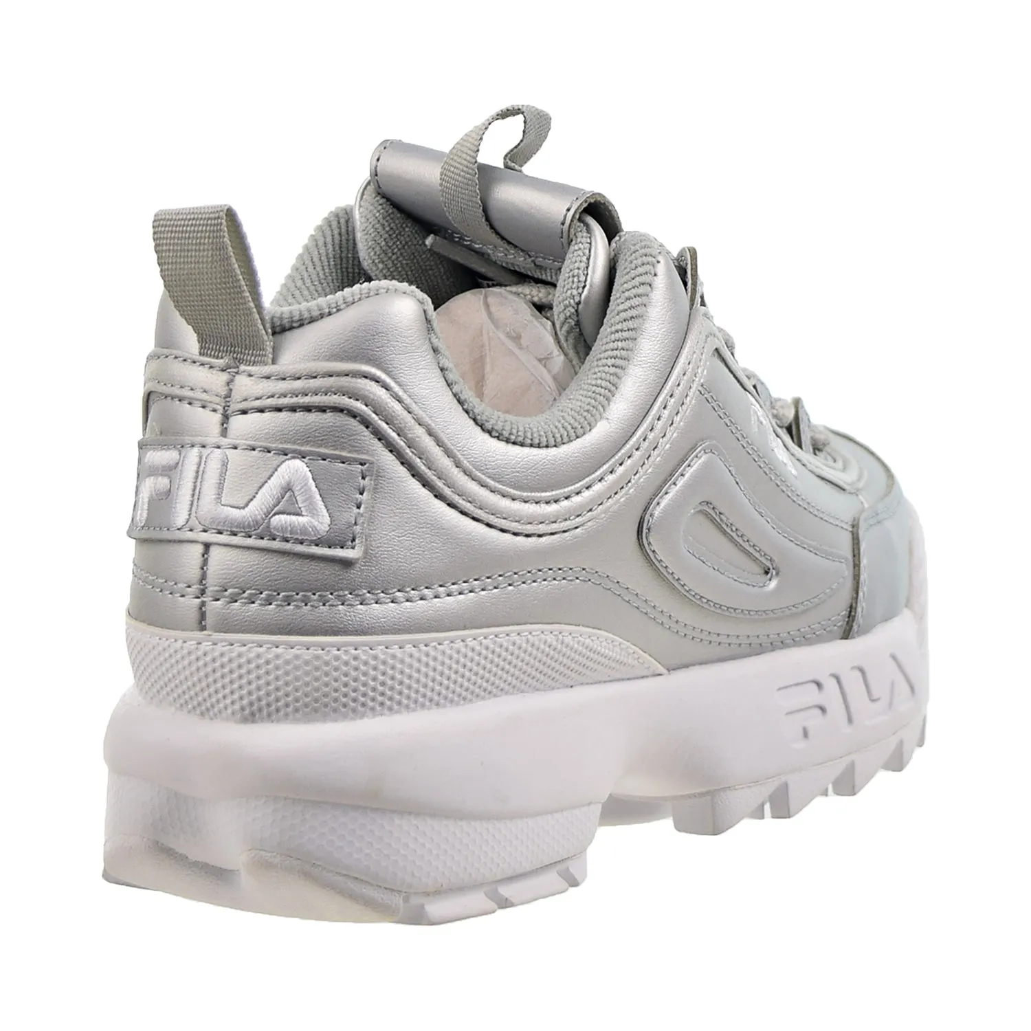 Fila Disruptor II Premium Women's Shoes Metallic Silver-White