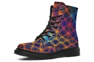 Flower Of Life Combat Boots