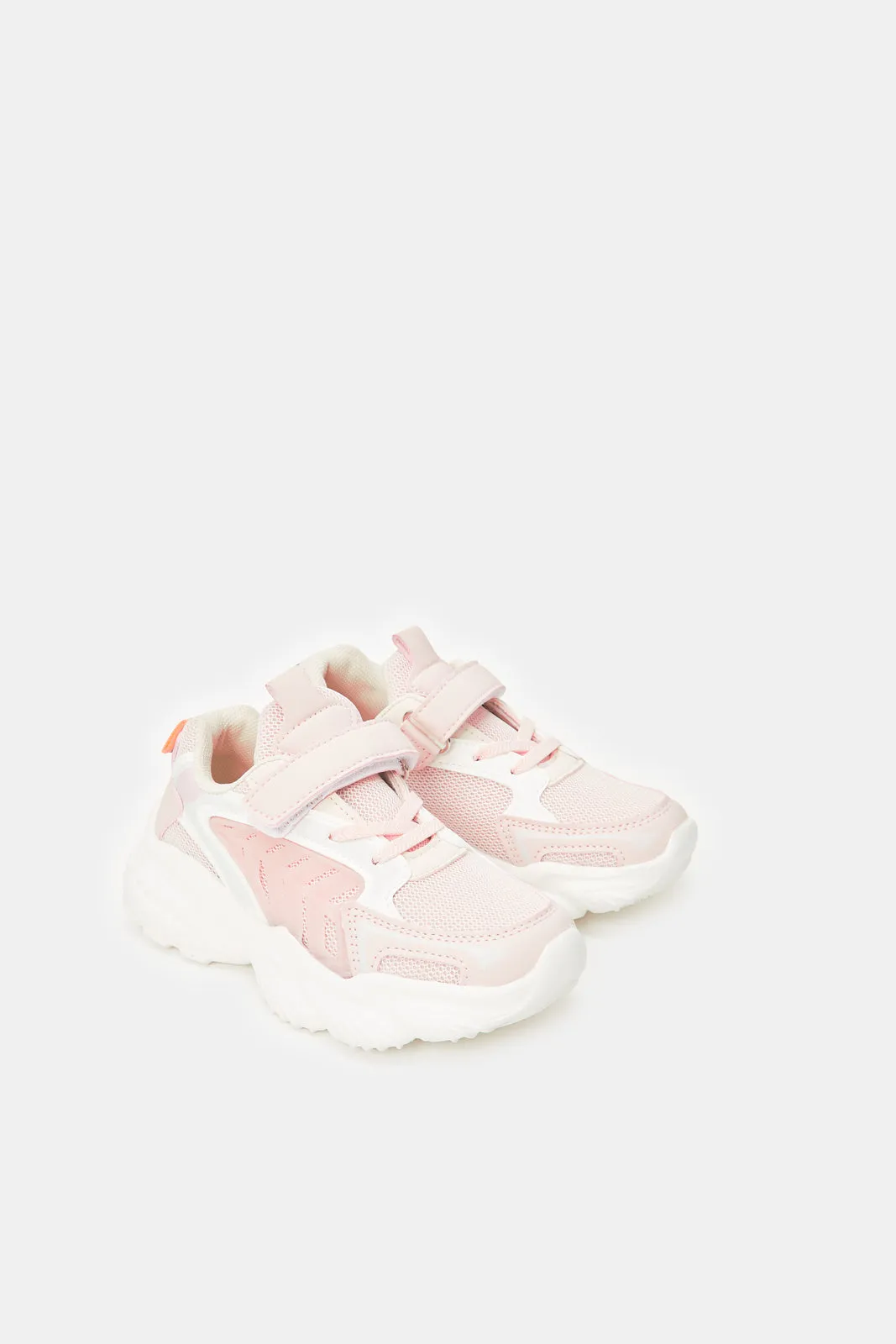 Girls Pink Chunky Trainers