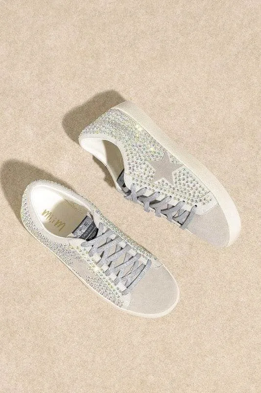 Glam Rhinestone Star Sneakers