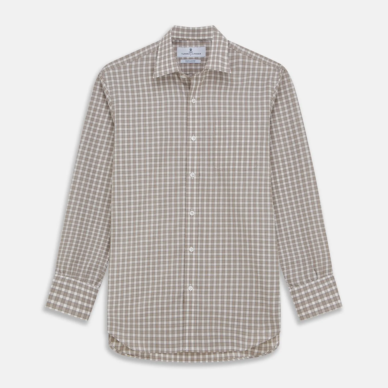 Grey and Peach Multi Check Cashmerello Weekend Fit Finch Shirt