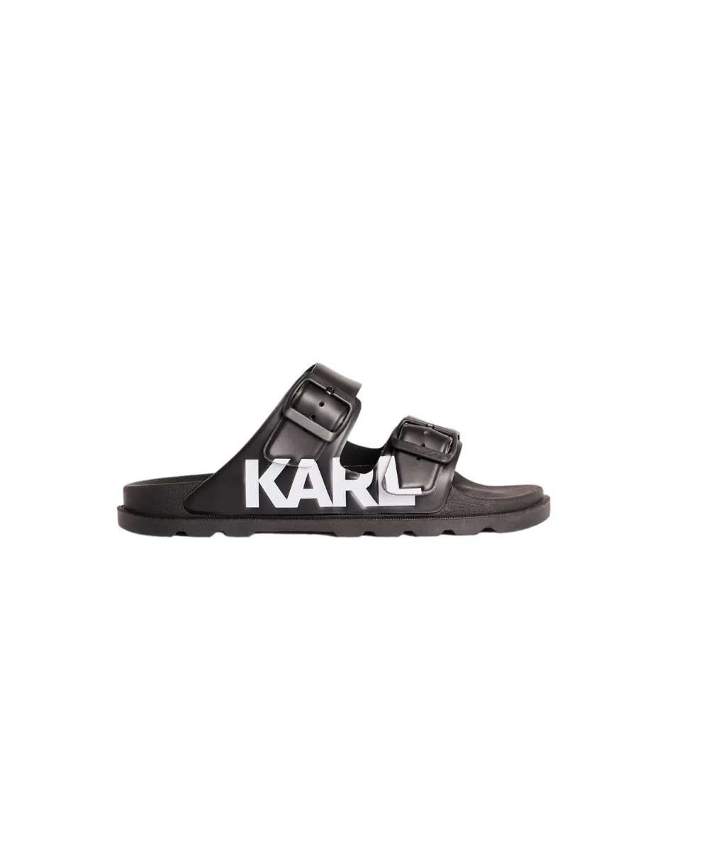 KARL LAGERFELD KONDO TRED KARL 2-STRAP SANDALS