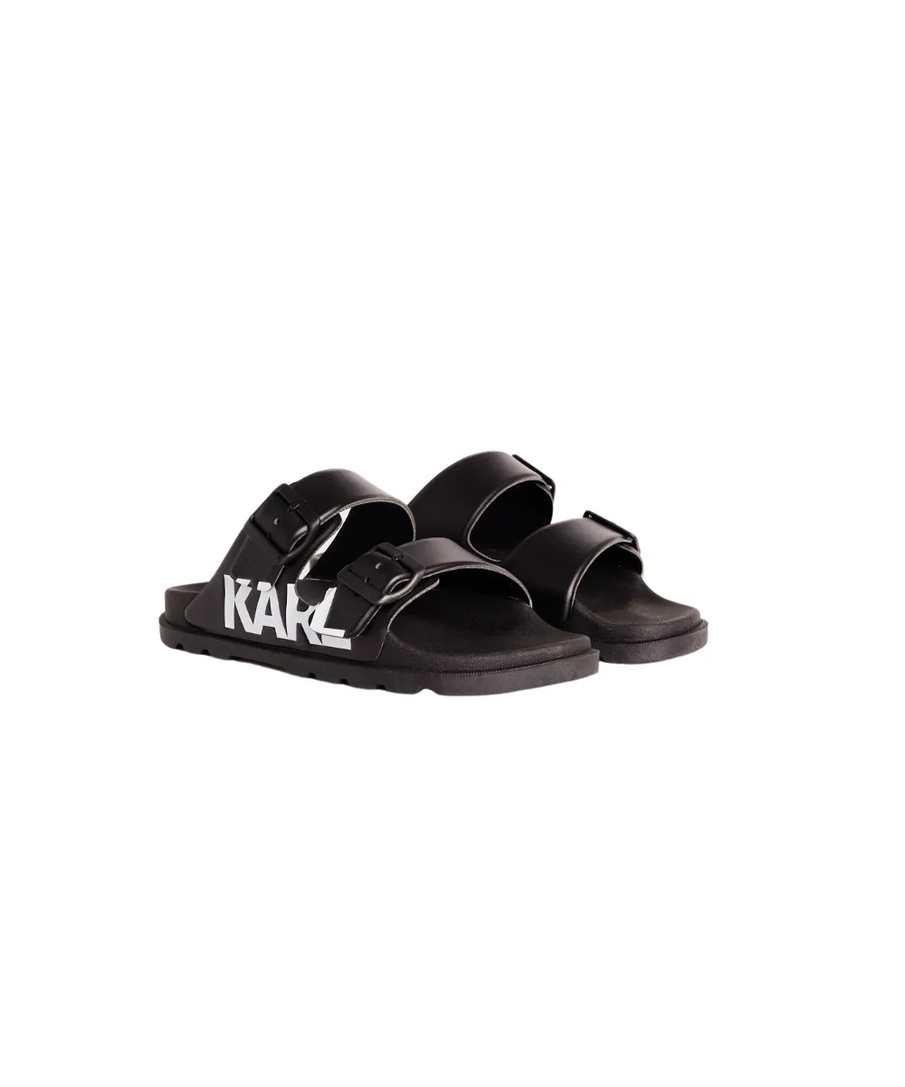 KARL LAGERFELD KONDO TRED KARL 2-STRAP SANDALS