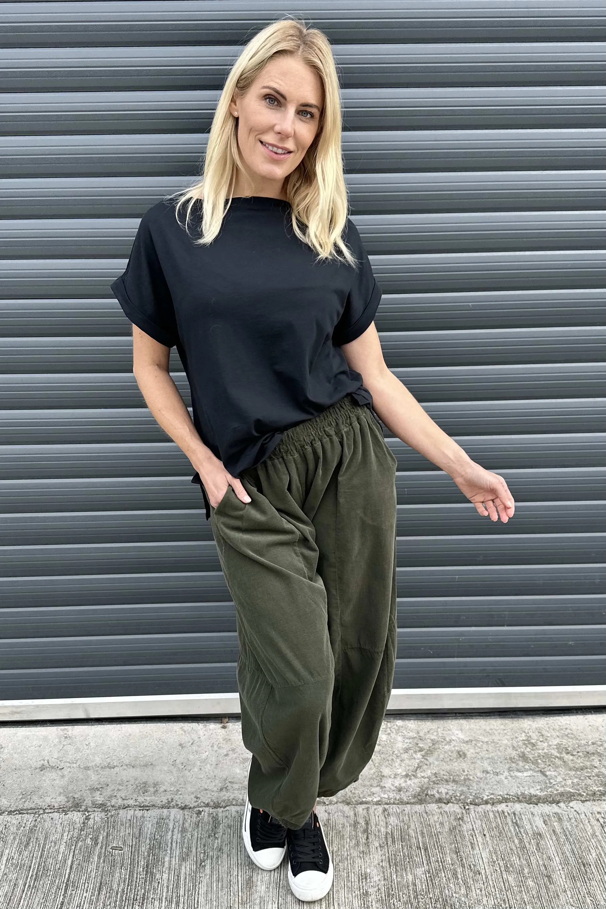 Kimberly Needlecord Trousers Khaki