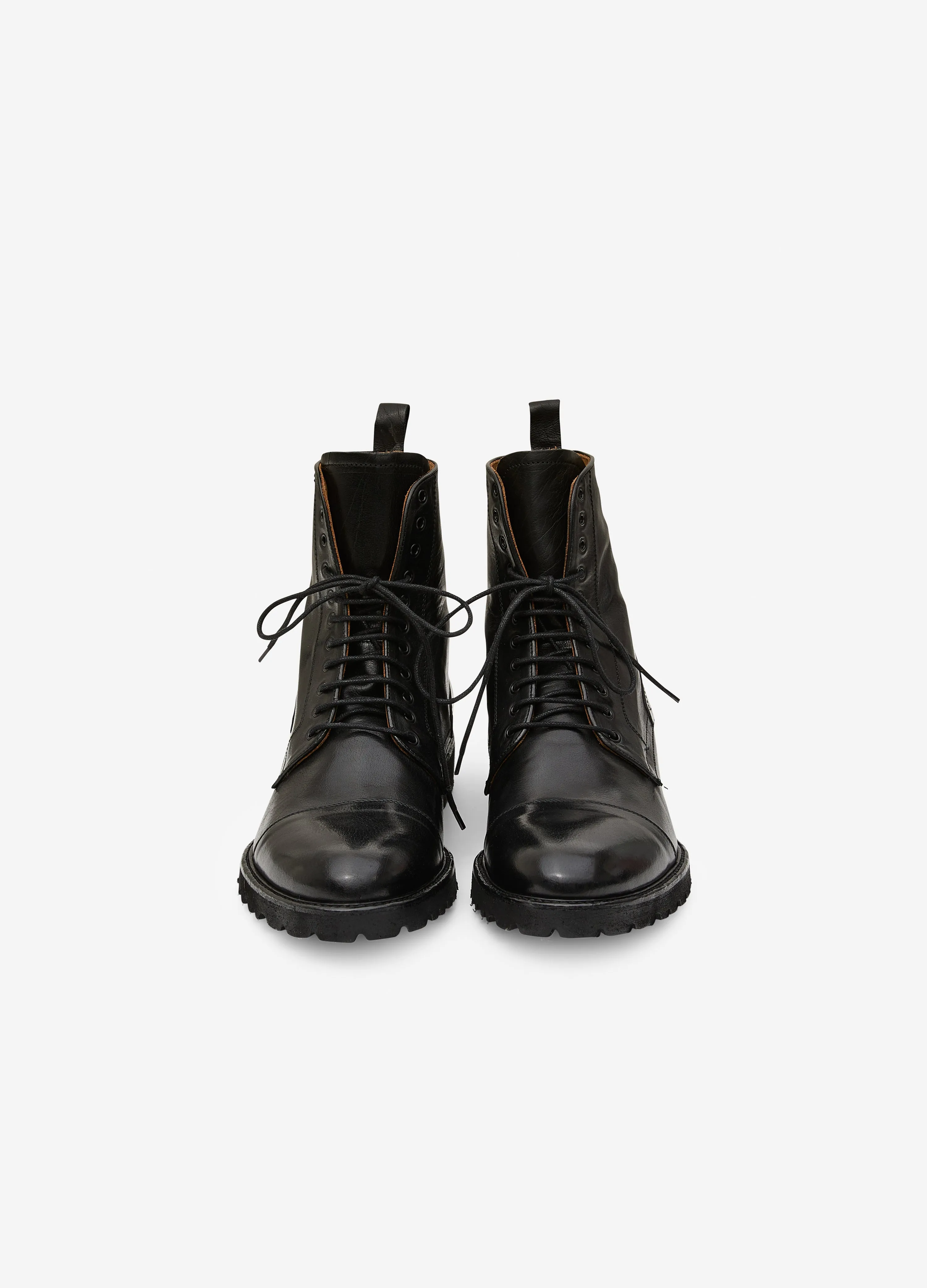 Lace Up Army Boot Black