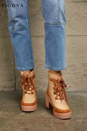 Lace Up Lug Booties