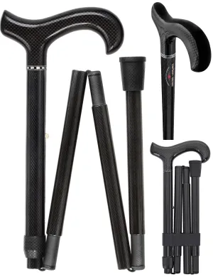 Lightweight Mesh Carbon Fiber Cane - Foldable & Adjust